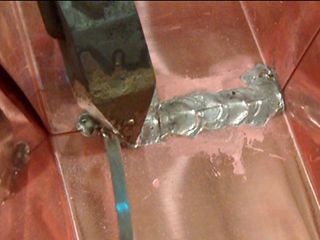 copper gutter repair
